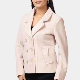 avangard Polyester Self Design Coat For Women image 3