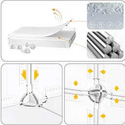 sasimo 5-Door 10-Shelf Plastic Collapsible PC Collapsible Wardrobe image 4