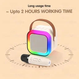 sparknest Portable Karaoke Speaker with Wireless Microphone, LED RGB Lights image 3