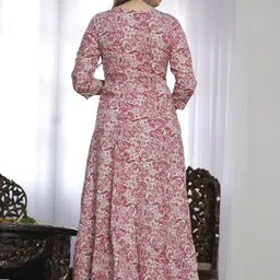 shri krishna saree center Women Embroidered Viscose Rayon Anarkali Kurta image 2