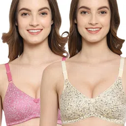floret Pack of 2 Women T-Shirt Non Padded Bra-picture-21