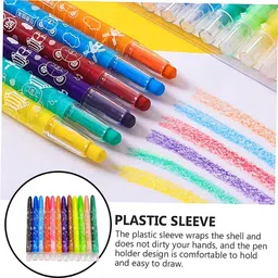 jaravik Twist Crayons For Kids- 12 Crayons Set with mini sketchbook | Crayon For Drawing image 3