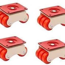 hkey 6-Wheels Roller Moving Castor (Orange, 50 mm) Furniture Caster (Pack of4) Appliance Furniture Caster-picture-27