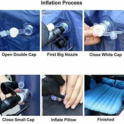 motopex Inflatable Black Color Car Bed Two Air Pillows, Car for swift (Black-1)-011 Inflatable Car Bed Air Pump and Repair Kit Car Inflatable Bed. Car Inflatable Bed image 2