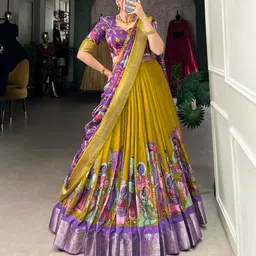 the private lable Printed Semi Stitched Lehenga Choli-picture-16