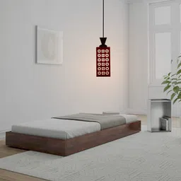 shyam enterprises Wooden Hanging Thali Lamp Elegance for Home Decor and Festive Celebrations Ceiling Light Ceiling Lamp image 4