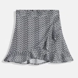 Tommy Hilfiger Girls Brand Logo Printed Wrap Skirt-image-85