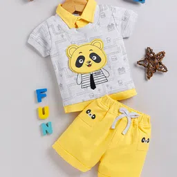 Moms Love Infant Boys Cotton Printed T-shirt with Shorts-picture-16