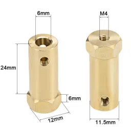 30mm Long 6mm Hex Wheel Coupling For Robot Smart Car Motor Shaft Adapter - RS724930mm Long 6mm Hex Wheel Coupling For Robot Smart Car Motor Shaft Adapter - RS7249 image 4