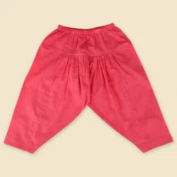 Fabindia Kids Teal & Pink Printed Kurta with Salwar image 5