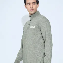Peregrine By Pantaloons Grey Slim Fit Printed Sweatshirt image 3