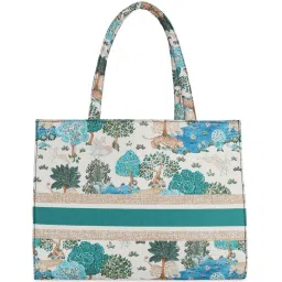 MINI WESST White Digital Print Handbag image 5
