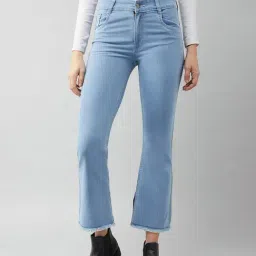 DOLCE CRUDO Light Blue High Rise Bootcut Jeans-picture-32