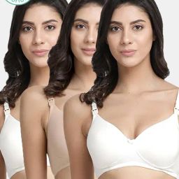 Inner Sense Multicolored Non Wired Padded Nursing Bra (Pack Of 3)-picture-45
