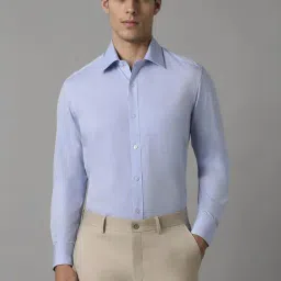 Louis Philippe Blue Regular Fit Texture Shirt-picture-23