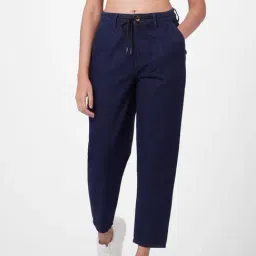 Only Dark Blue Mom Fit High Rise Jeans-picture-44