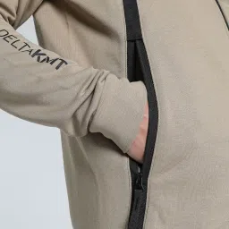 Puma Beige Regular Fit Sports Jacket image 5