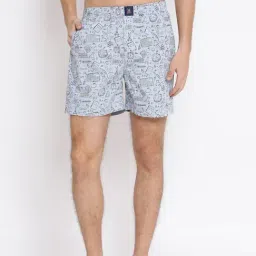 Crimsoune Club Grey Cotton Regular Fit Printed Boxers-image-48