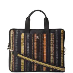 Label Ritu Kumar Black Printed Medium Laptop Sleeve-picture-42