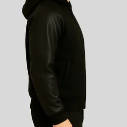 Raxedo Men Leather Bomber Jacket image 2