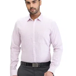 Park Avenue Red Slim Fit Printed Shirt-image-60