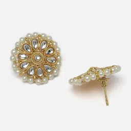 Panash Gold Plated Kundan Studded & Beaded Jewellery Set image 5