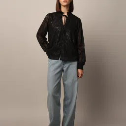 Only Black Textured Top image 5