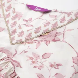 Libas Off White Floral Kurta Bottom Set image 5