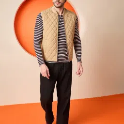 Club York Camel Polyester Solid Casual Jackets And Blazers image 5