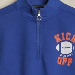 Allen Solly Boys Blue Cotton Regular Fit Graphic Print Sweatshirt image 3