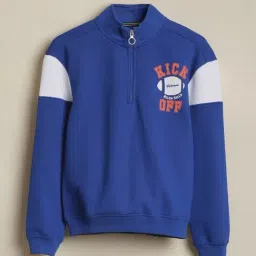 Allen Solly Boys Blue Cotton Regular Fit Graphic Print Sweatshirt-picture-28