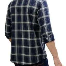 Bruun & Stengade Blue Cotton Regular Fit Checks Shirt image 2