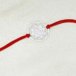P.N.Gadgil Jewellers 925 Sterling Silver Ganesha Thread Rakhi-picture-10