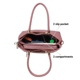 Metro Pink Quilted Medium Shoulder Handbag image 5