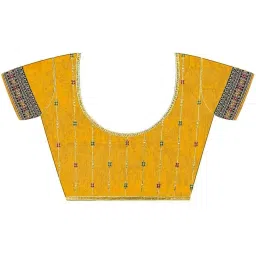 Saree Mall Green Embellished Sarees With Unstitched Blouse image 5