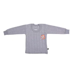 Zoom Minimondo Infants Kids Grey Striped Cotton Thermal Top-picture-45