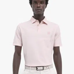 Rare Rabbit Pink Regular Fit Solid Polo T-Shirt-picture-40