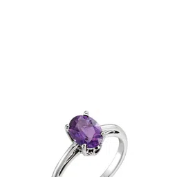 elitemart Women Silver-Plated Alloy Amethyst Finger Ring-picture-22