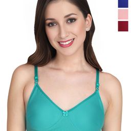 Liigne Women Pack of 4 Full Coverage Lightly Padded Bra-picture-36