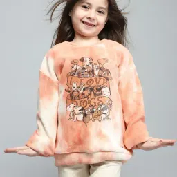 Monte Carlo Girls Printed Pink Round Neck Full Sleeve Sweatshirt-image-29