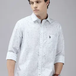 U.S. Polo Assn. Tailored Fit Tropical Printed Pure Cotton Casual Shirt-picture-24