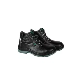 K Safe Metallic Toe Safety Shoes Double Density PU Sole High Ankle Black Buff Barton Grain Leather Size UK8, IronWalk-picture-37