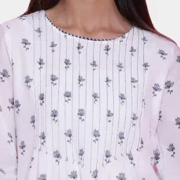 Biba White Printed Kurta image 5