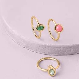 Accessorize London Women's Multicolor Tiny Gem Rings - Pack of 3-picture-8