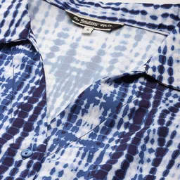 Roadster Tie & Dye Print Crepe Shirt Style Crop Top image 2