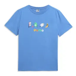 Puma Kids Blue Printed T-Shirt-picture-41