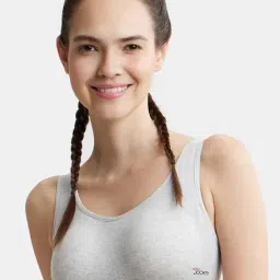 Jockey Grey Full Coverage Wireless Beginner's Bra-image-93