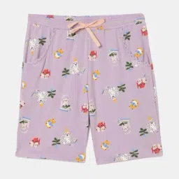 Jockey Kids Lavender Cotton Printed Shorts-image-31