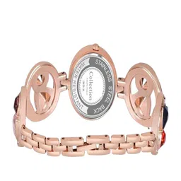 Skylark Women Dial & Bracelet Style Straps Analogue Multi Function Watch cosmo_rosegold_black image 3