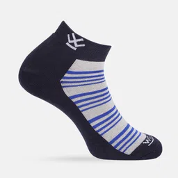 WROGN Unisex Pack of 3 Striped Ankle Length Socks image 2